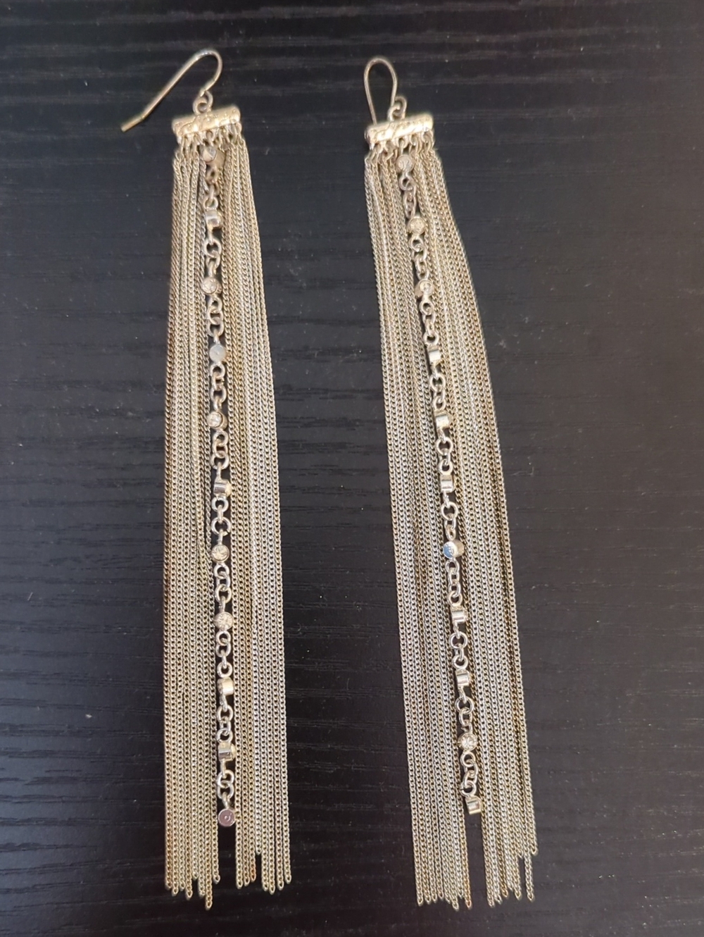 Silver-Tone Multi-Chain Tassel Earrings